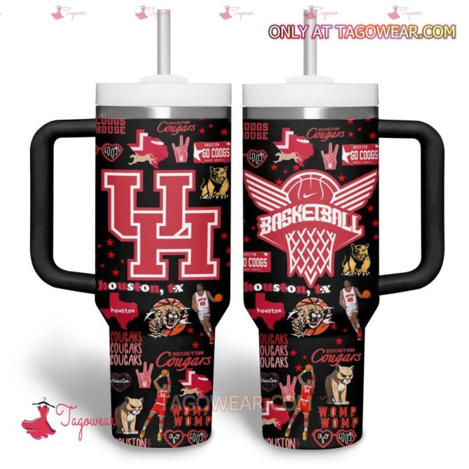 Houston Cougars Basketball Team Ncaa Custom Stanley Quencher 40Oz Stainless Steel - Image 2
