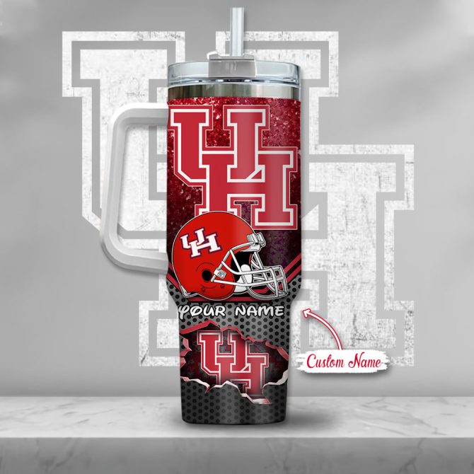 Houston Cougars Ncaa Mickey Mouse Custom Stanley Quencher 40Oz Stainless Steel Tumbler With Handle - Image 3