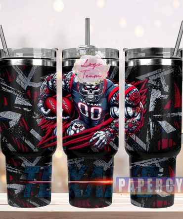 Houston Texans Custom Stanley Quencher 40Oz Stainless Steel Tumbler With Handle