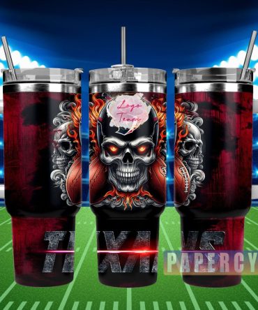 Houston Texans Custom Stanley Quencher 40Oz Stainless Steel Tumbler With Handle