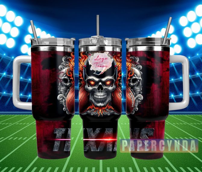 Houston Texans Custom Stanley Quencher 40Oz Stainless Steel Tumbler With Handle