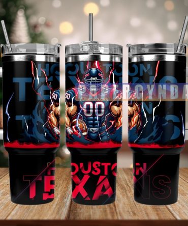 Houston Texans Custom Stanley Quencher 40Oz Stainless Steel Tumbler With Handle