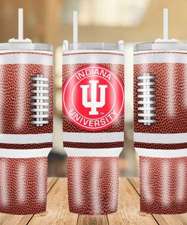 Indiana Hoosiers Football Time Football Team Ncaa Custom Stanley Quencher 40Oz Stainless Steel