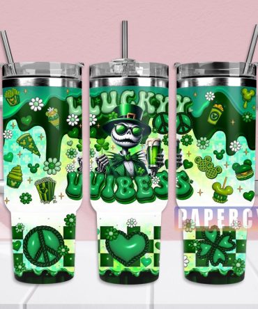 Jack Skellington Custom Stanley Quencher 40Oz Stainless Steel Tumbler With Handle
