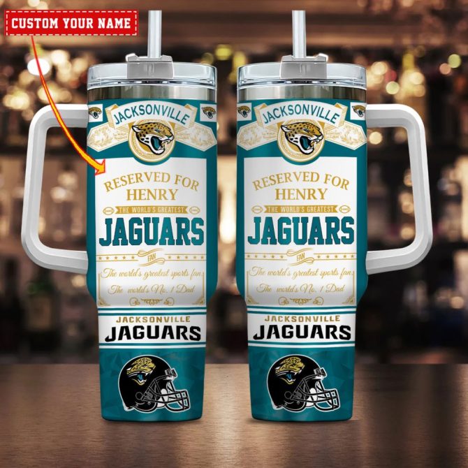 Jacksonville Jaguars Nfl Father #8217;S Day Custom Stanley Quencher 40Oz Stainless Steel