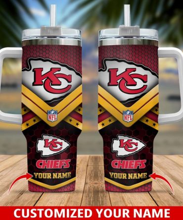 Kansas City Chiefs Nfl Custom Stanley Quencher 40Oz Stainless Steel Tumbler With Handle