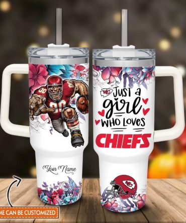 Kansas City Chiefs Nfl Custom Stanley Quencher 40Oz Stainless Steel Tumbler With Handle