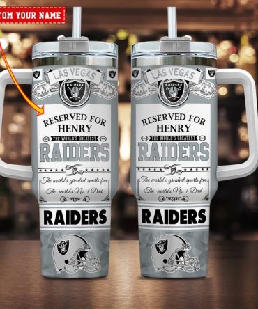 Las Vegas Raiders Nfl Father #8217;S Day Custom Stanley Quencher 40Oz Stainless Steel