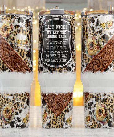 Leopard Sunflowers Custom Stanley Quencher 40Oz Stainless Steel Tumbler With Handle