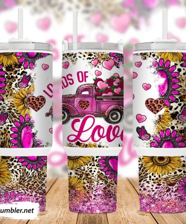 Loads Of Love Truck Custom Stanley Quencher 40Oz Stainless Steel Tumbler With Handle