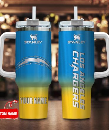 Los Angeles Chargers Nfl Custom Stanley Quencher 40Oz Stainless Steel Tumbler With Handle