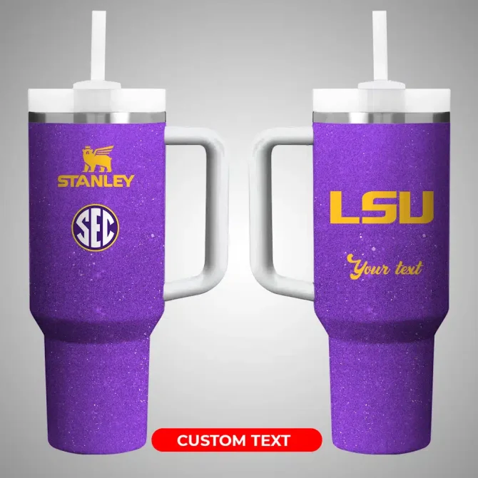Lsu Tigers Ncaa Custom Stanley Quencher 40Oz Stainless Steel
