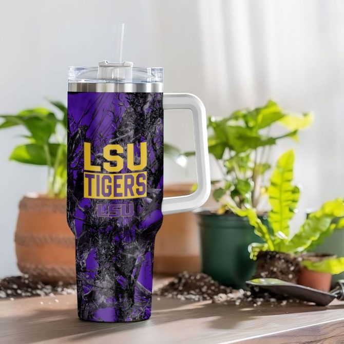 Lsu Tigers Ncaa Hunting Custom Stanley Quencher 40Oz Stainless Steel Tumbler With Handle - Image 3