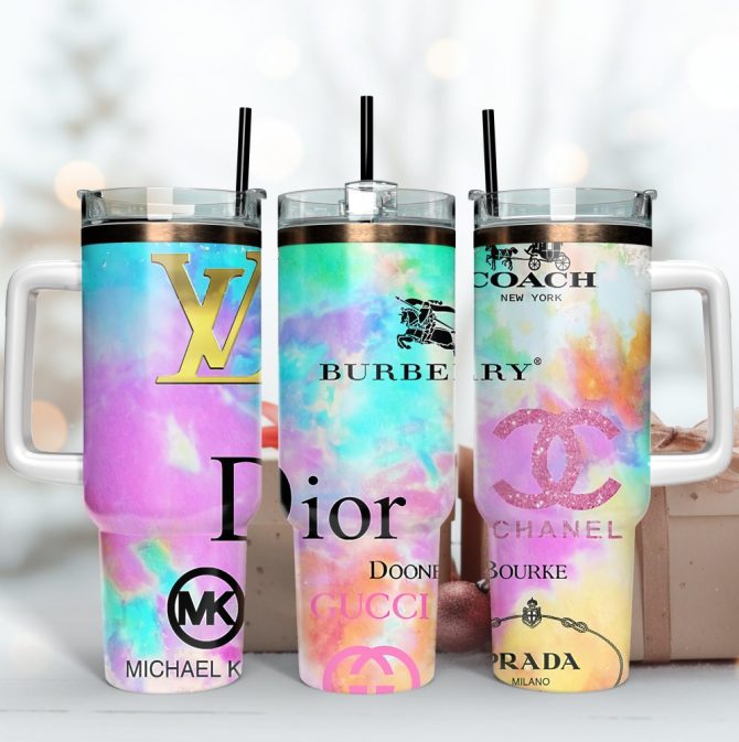 Luxury Fashion Brands Logo Custom Stanley Quencher 40Oz Stainless Steel Tumbler With Handle