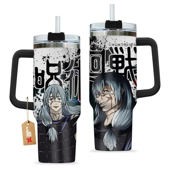 Mahito Jujutsu Kaisen Anime Custom Stanley Quencher 40Oz Stainless Steel Tumbler With Handle
