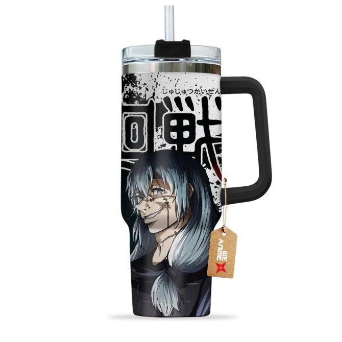 Mahito Jujutsu Kaisen Anime Custom Stanley Quencher 40Oz Stainless Steel Tumbler With Handle - Image 3