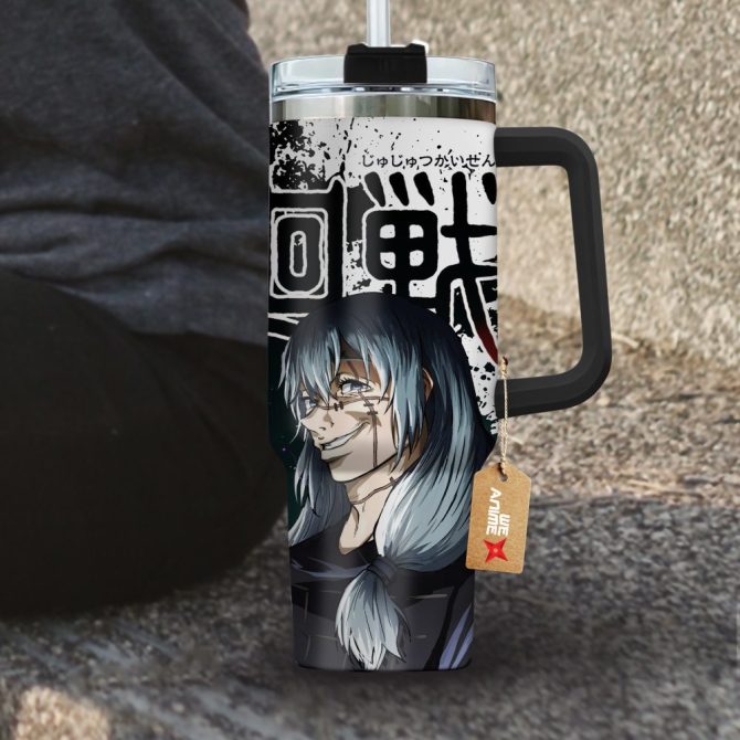 Mahito Jujutsu Kaisen Anime Custom Stanley Quencher 40Oz Stainless Steel Tumbler With Handle - Image 4