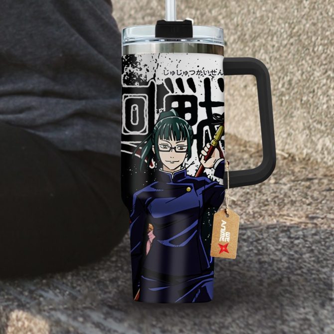 Maki Zenin Jujutsu Kaisen Anime Custom Stanley Quencher 40Oz Stainless Steel Tumbler With Handle - Image 4