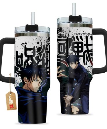 Megumi Fushiguro Jujutsu Kaisen Anime Custom Stanley Quencher 40Oz Stainless Steel Tumbler With Handle