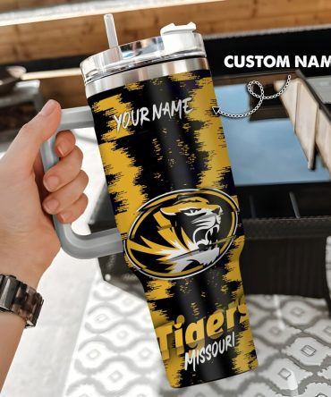 Missouri Tigers Ncaa Custom Stanley Quencher 40Oz Stainless Steel Tumbler With Handle