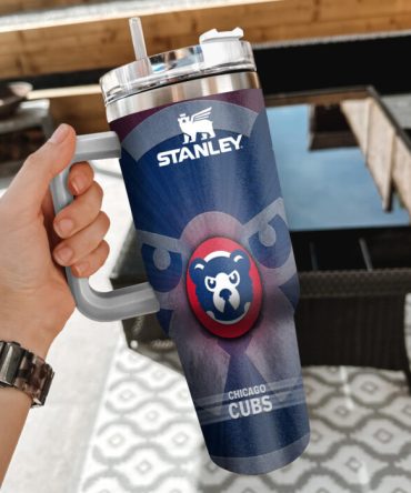 Mlb Chicago Cubs Custom Stanley Quencher 40Oz Stainless Steel Tumbler With Handle