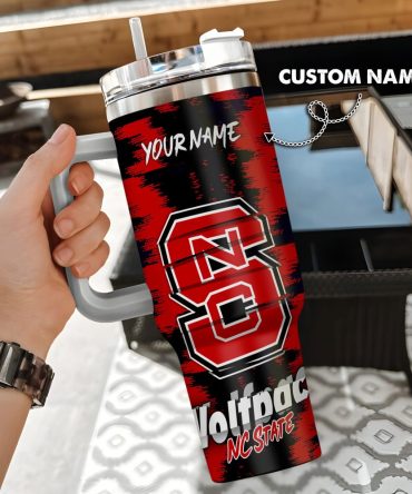 Nc State Wolfpack Ncaa Custom Stanley Quencher 40Oz Stainless Steel Tumbler With Handle