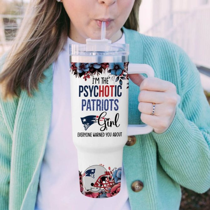 New England Patriots Nfl Custom Stanley Quencher 40Oz Stainless Steel Tumbler With Handle - Image 6