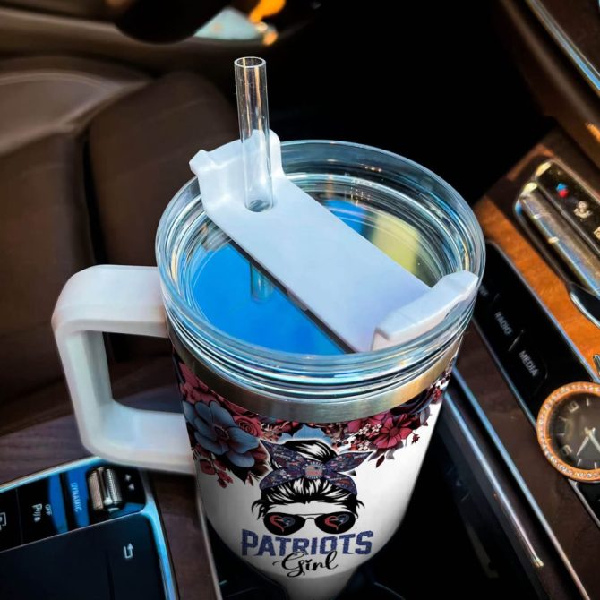 New England Patriots Nfl Custom Stanley Quencher 40Oz Stainless Steel Tumbler With Handle - Image 5