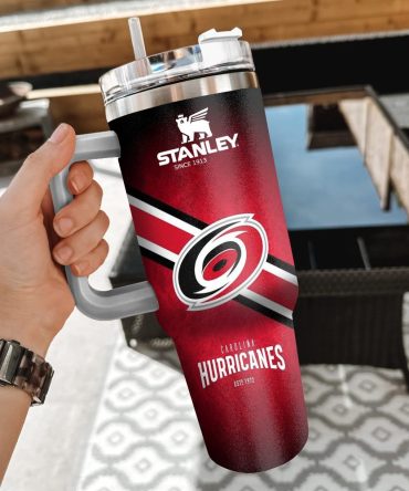 Nhl Carolina Hurricanes Custom Stanley Quencher 40Oz Stainless Steel Tumbler With Handle