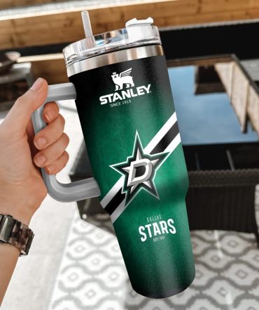 Nhl Dallas Stars Custom Stanley Quencher 40Oz Stainless Steel Tumbler With Handle