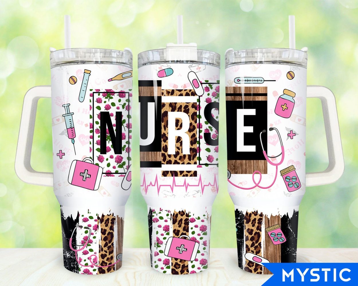 Nurse Life Custom Stanley Quencher 40Oz Stainless Steel Tumbler With Handle