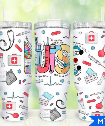 Nurse Life Custom Stanley Quencher 40Oz Stainless Steel Tumbler With Handle