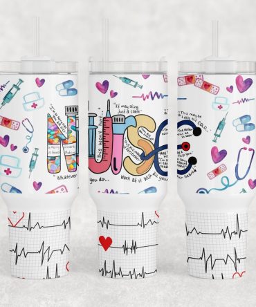 Nurse Life Custom Stanley Quencher 40Oz Stainless Steel Tumbler With Handle