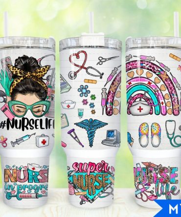 Nurse Life Custom Stanley Quencher 40Oz Stainless Steel Tumbler With Handle