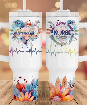Nurse Life Custom Stanley Quencher 40Oz Stainless Steel Tumbler With Handle