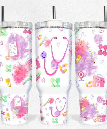 Nurse Life Custom Stanley Quencher 40Oz Stainless Steel Tumbler With Handle