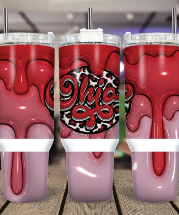 Ohio State Buckeyes Ncaa Custom Stanley Quencher 40Oz Stainless Steel Tumbler With Handle