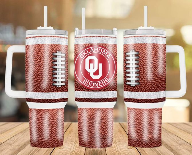 Oklahoma Sooners Football Team Ncaa Custom Stanley Quencher 40Oz Stainless Steel