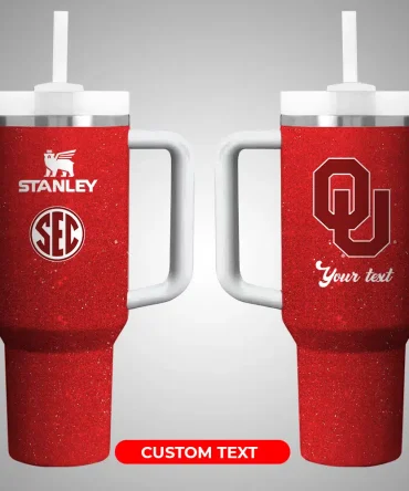 Oklahoma Sooners Ncaa Custom Stanley Quencher 40Oz Stainless Steel