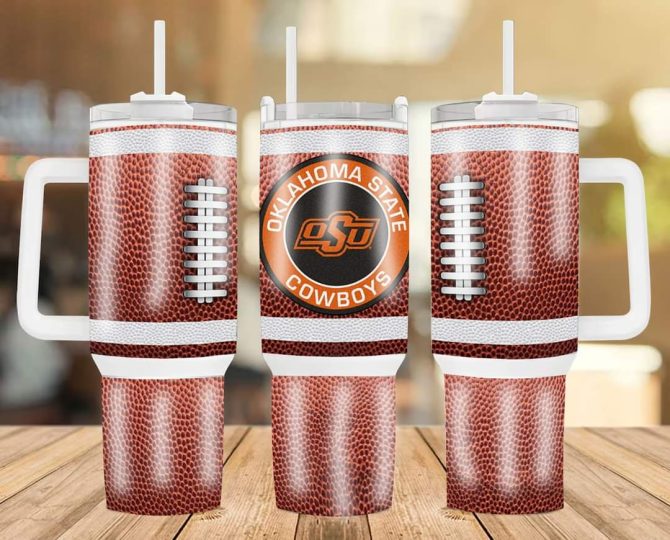 Oklahoma State Cowboys Football Team Football Team Ncaa Custom Stanley Quencher 40Oz Stainless Steel