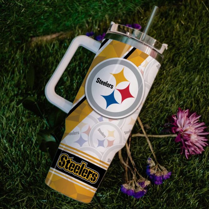 Pittsburgh Steelers Nfl Custom Stanley Quencher 40Oz Stainless Steel Tumbler With Handle - Image 6