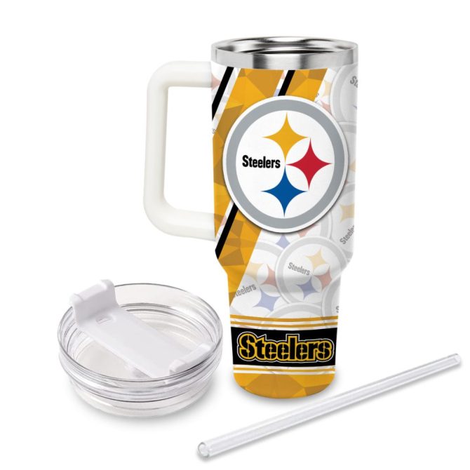 Pittsburgh Steelers Nfl Custom Stanley Quencher 40Oz Stainless Steel Tumbler With Handle - Image 2