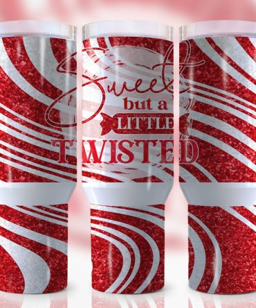Red Glitter Custom Stanley Quencher 40Oz Stainless Steel Tumbler With Handle