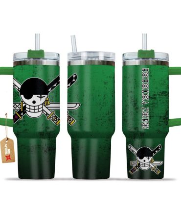 Roronoa Zoro Custom Nameone Piece Anime Custom Stanley Quencher 40Oz Stainless Steel Tumbler With Handle