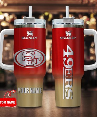 San Francisco 49Ers Nfl Custom Stanley Quencher 40Oz Stainless Steel Tumbler With Handle