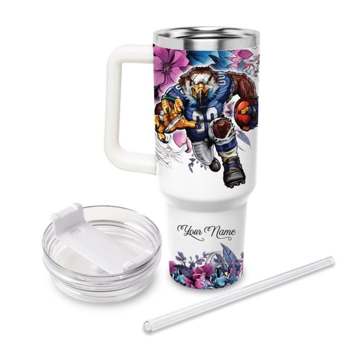 Seattle Seahawks Nfl Custom Stanley Quencher 40Oz Stainless Steel Tumbler With Handle - Image 2