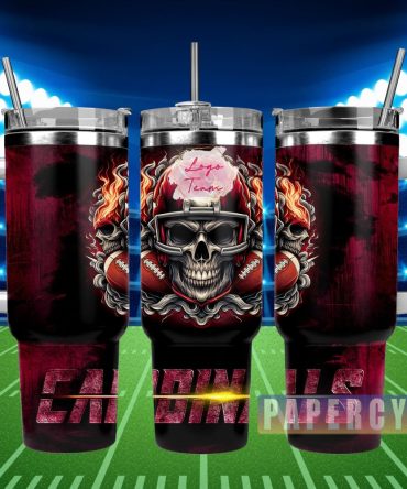 Arizona Cardinals Nfl Custom Stanley Quencher 40Oz Stainless Steel Tumbler With Handle