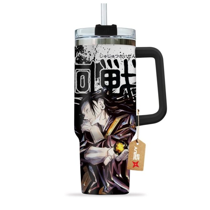 Suguru Geto Jujutsu Kaisen Anime Custom Stanley Quencher 40Oz Stainless Steel Tumbler With Handle - Image 3