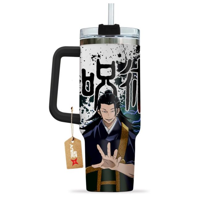 Suguru Geto Jujutsu Kaisen Anime Custom Stanley Quencher 40Oz Stainless Steel Tumbler With Handle - Image 2