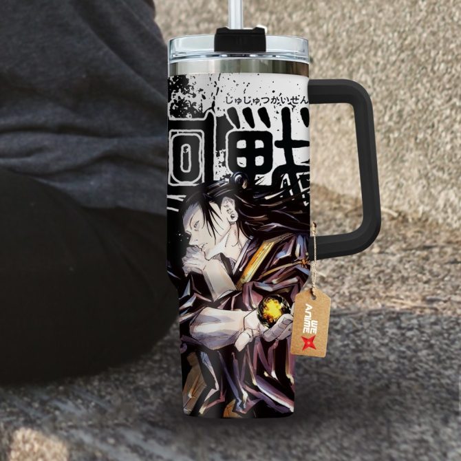 Suguru Geto Jujutsu Kaisen Anime Custom Stanley Quencher 40Oz Stainless Steel Tumbler With Handle - Image 4